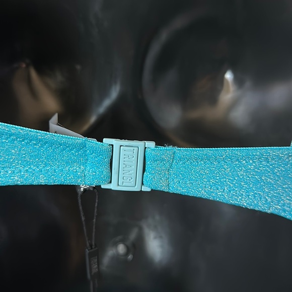 Baby blue sparkle bathing suit top - Picture 5 of 7